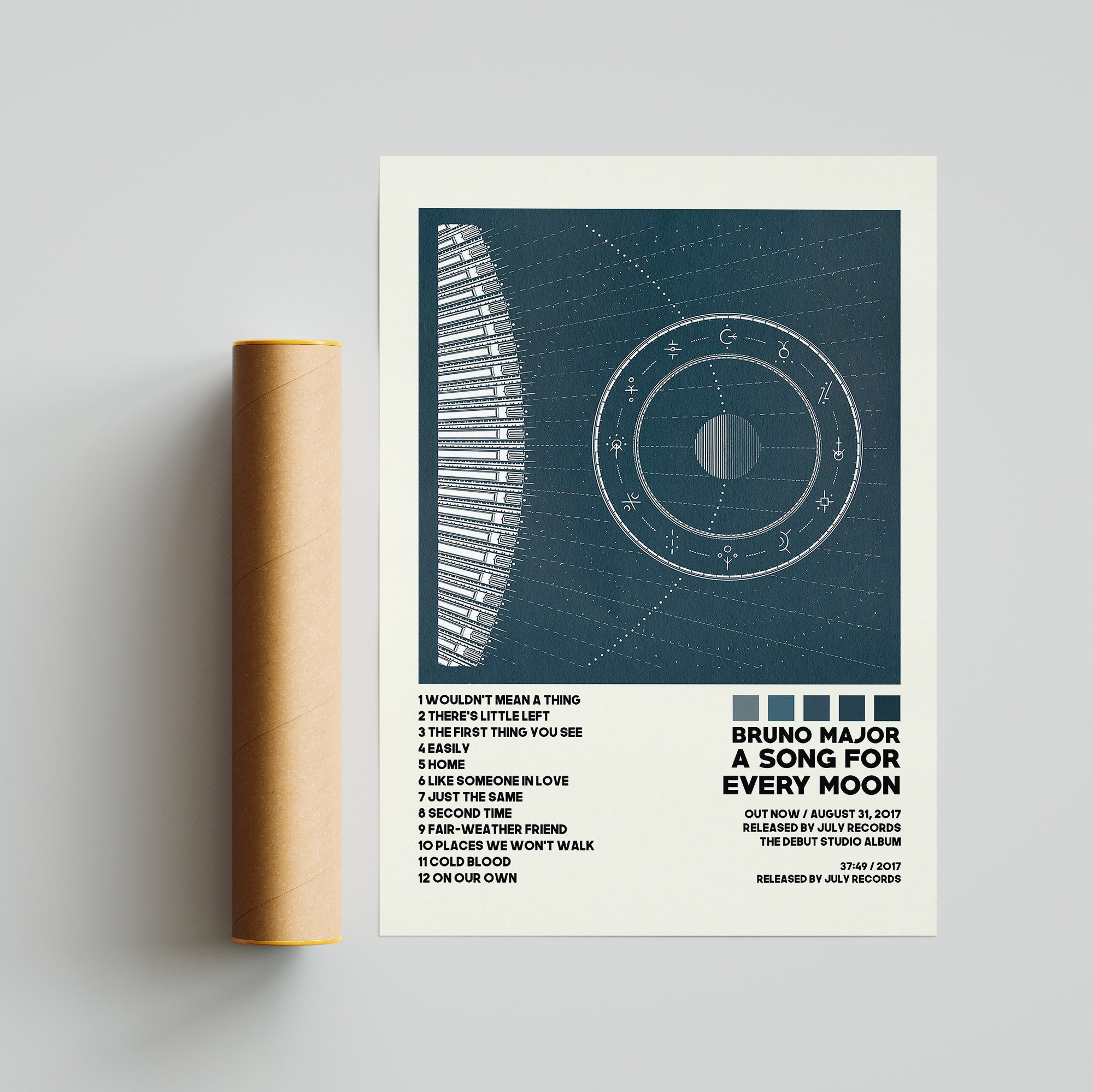 Bruno Major Posters A Song For Every Moon Poster Album Etsy