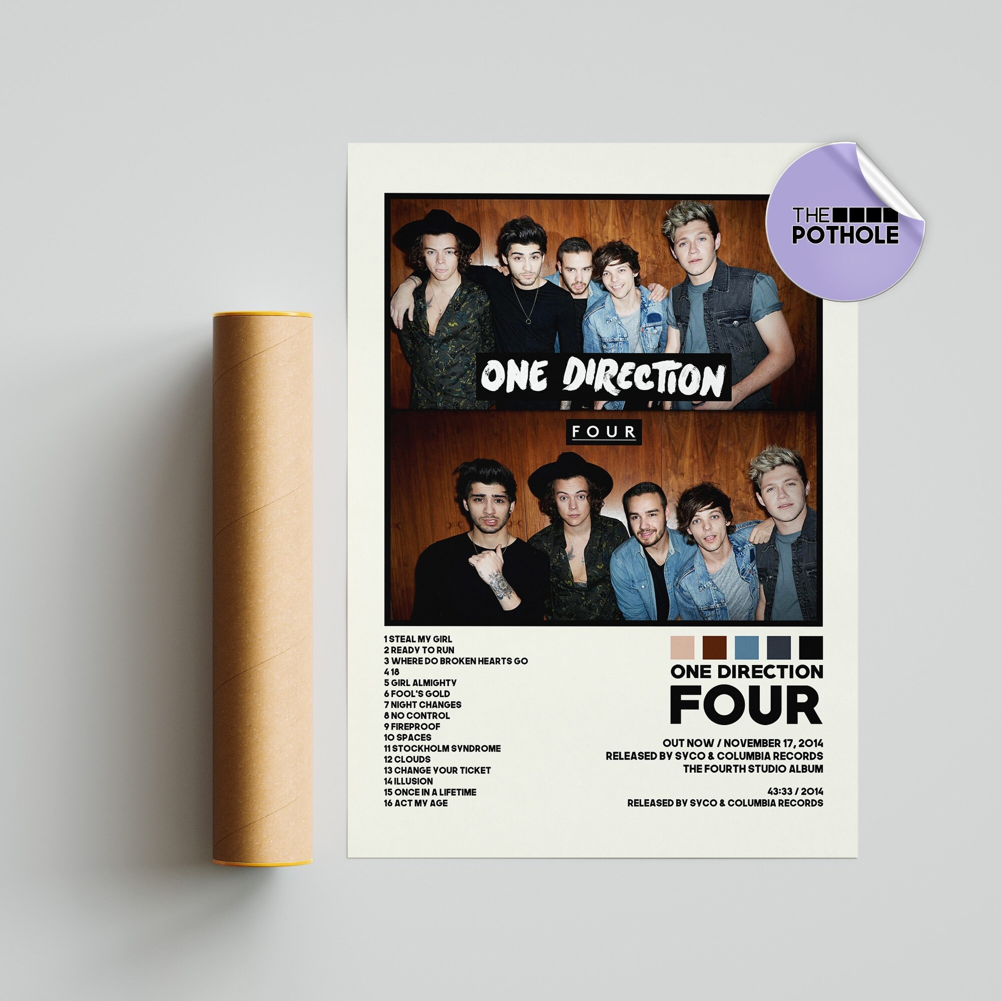 Amps One Direction Mini Poster 50cm x 40cm new and sealed 