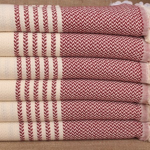 40x71 Inches Burgundy Cotton Towel, Bachelorette Gifts, Bachelorette Party Decorations, Turkish Towel, Striped Towel, Bachelor Gift,