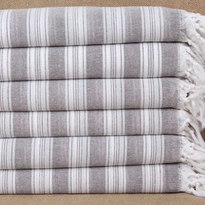 Bath Towel, Organic Towel, Dark Brown Peshtemal, Striped Towel, 40x71 Inches Bridal Shower Towel, Camping Peshtemal, Decorative Towel,