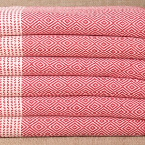 Embroidered Beach Towel, Personalized Gift Box Towel, Red Towel, Diamond Towel, 71x40 Inches Towels With Names, Organic Towel,