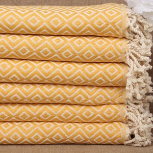 Personalized Gift, Custom Beach Towel, Yellow Towel, Diamond Towel, 40x71 Inches Best Beach Towel, Wedding Towel, Gift Towel,
