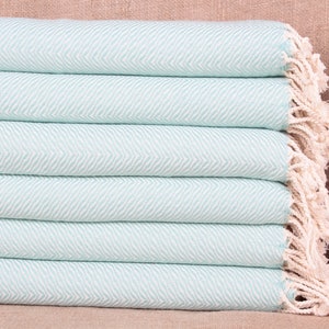 Turkish Hand Towel, Small Towel, Mint Chevron Washcloth, 20x40 Inches Personalized Gift, Owen Peshkir, Small Bath Washcloth, Decor Washcloth