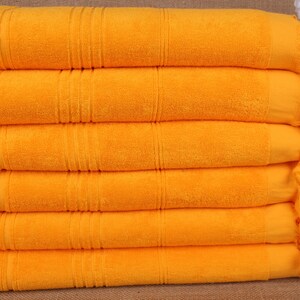 Bridesmaid Gifts, 36x71 Inches Dark Yellow Cotton Towel, Striped Terry Towel, Bachelorette Party Gifts Bridesmaids, Engagement Gift,