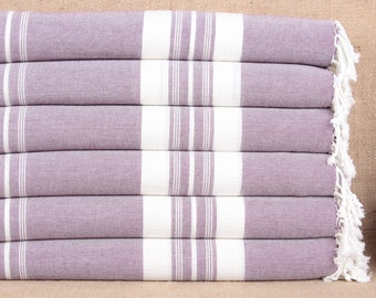 Turkish Bath Towel, Personalized Towel, Striped Damson Peshtemal, 38x60 Inches Bachelorette Favor Towels, Summer Towel, Turkey Towel,