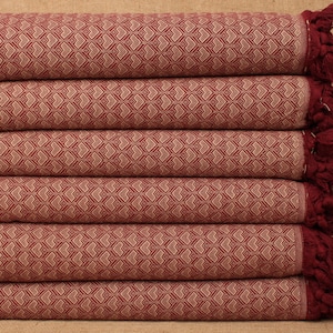 Custom Blanket, Picnic Blanket, Burgundy Throw, Heart Design Blanket, 75x87 Inches Turkish Blanket, Pilates Throw, Designer Blanket, image 1