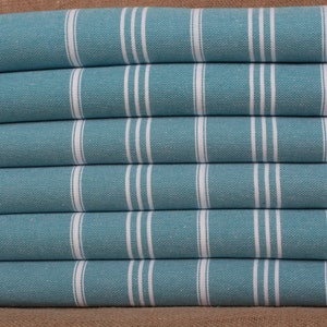 Hair Towel, Cotton Dish Towel, Dark Turquoise Towel, Striped Towel, 24x40 Inches Gift For Her, Gym Towel, Little Towel, Small Bath Towel,