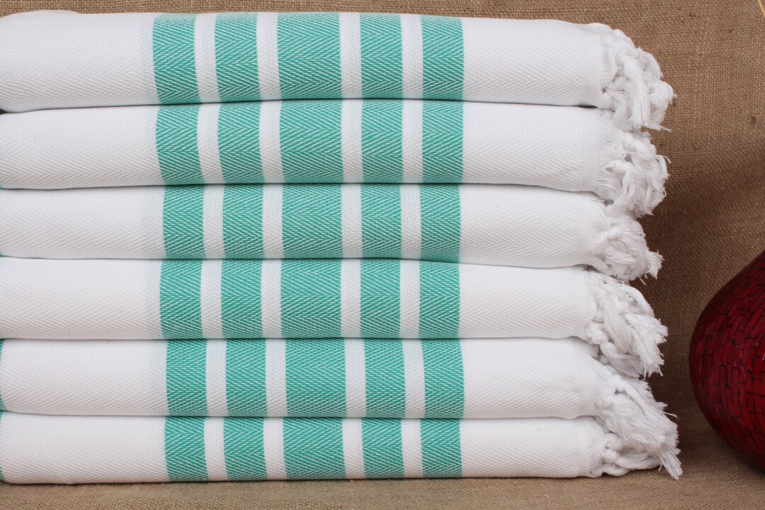 Telo Bagno Turco, Telo Mare Monogrammato, Telo Verde Benetton