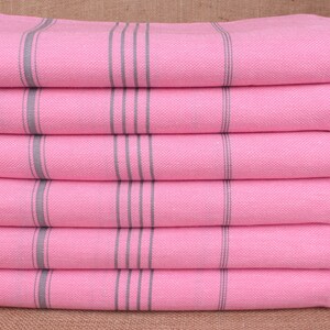 Bridesmaid Gift, Home Gift, Gift For Her, Gift For Him, 40x71 Inches Pink-Dark Gray Cotton Towel, Towel With Name,