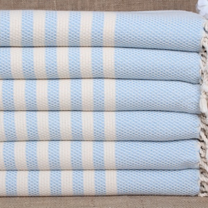 Turkish Towels Beach, Personalized Gift for him, Baby Blue Towel, Striped Towel, 40x67 Inches Bridesmaid Beach Towel, Pareo Towel,