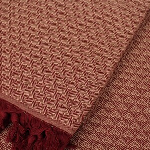 Custom Blanket, Picnic Blanket, Burgundy Throw, Heart Design Blanket, 75x87 Inches Turkish Blanket, Pilates Throw, Designer Blanket, image 6