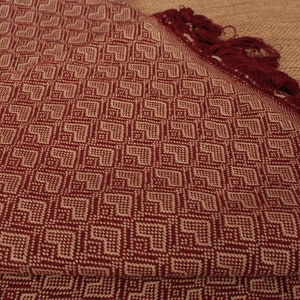 Custom Blanket, Picnic Blanket, Burgundy Throw, Heart Design Blanket, 75x87 Inches Turkish Blanket, Pilates Throw, Designer Blanket, image 3
