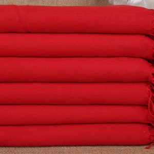 28x67 Inches Red Cotton Pashmina, Bridesmaid Gifts, Personalized Pashmina, Handmade Gift, Bridesmaid Proposal Gift,