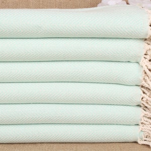 Personalized Gifts, Bridesmaid Gifts, Bachelorette Party Gifts, 40x71 Inches Mint Cotton Towel, Gift For Mom,