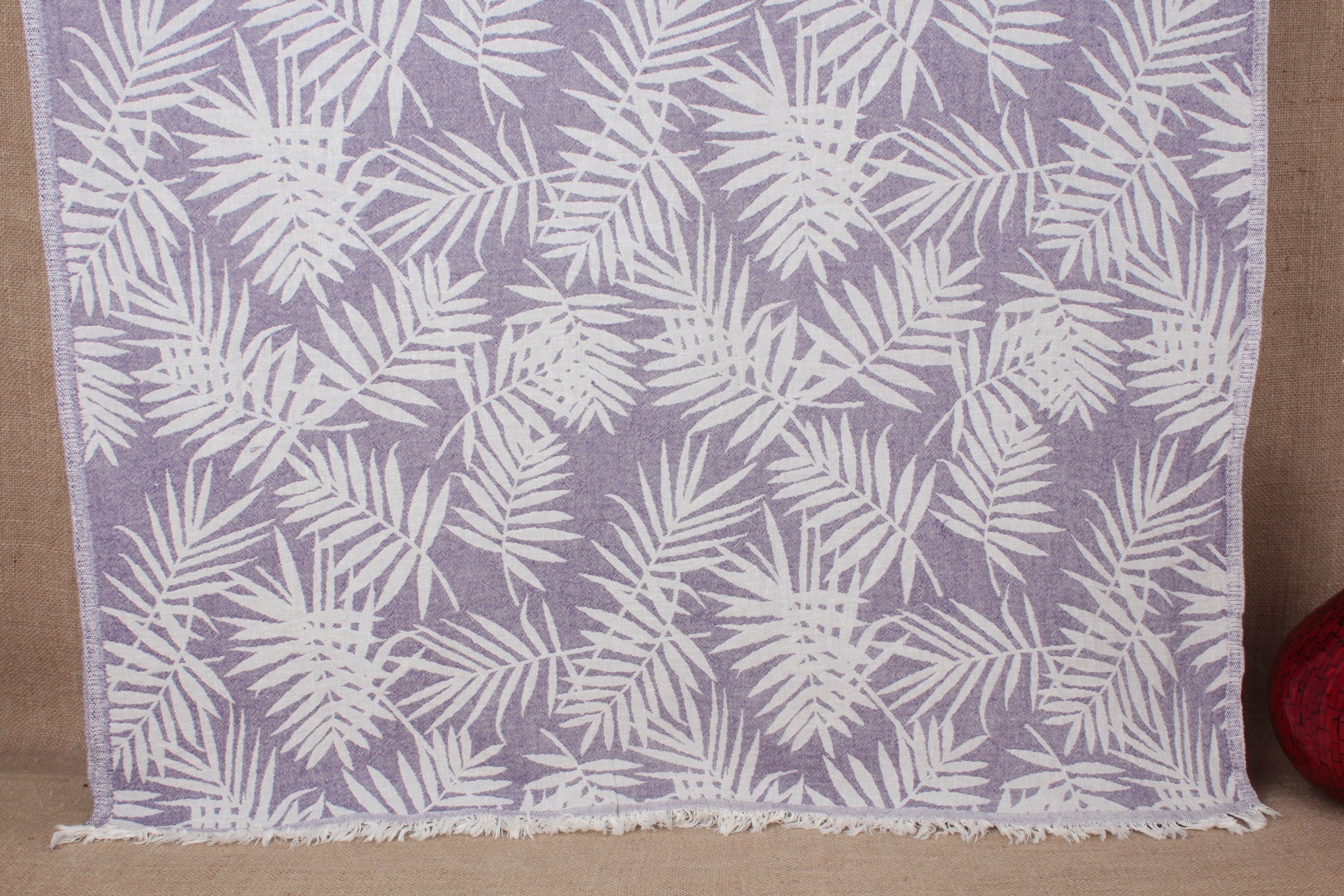 Organic Cotton Towels, Beach Towel, Purple Peshtemal, Floral Patterned 40x63 Inches Turkish Towel For Bath, Fitness