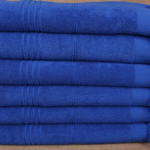 Turkish Towel Beach, Boyfriend Gift, Striped Terry Towel, Personalized Beach Towel, 36x71 Inches Sax Blue Cotton Towel, Unique Gift,