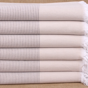 Personalized Towel, Turkish Beach Towel, Striped Towel, 40x71 Inches Brown Cotton Towel, Bachelorette Party Gifts, Bachelorette Favor,