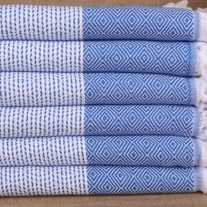 Turkish Towel Beach, 40x71 Inches Sax Blue Cotton Towel, Home Decor Gifts, Bachelorette Party Gifts, Bachelor Party Favors,