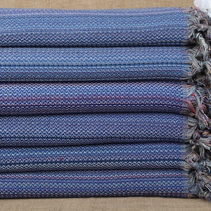 Turkish Towel Beach, Personalized Gift for her, Sax Blue Towel, Herringbone Towel, 36x71 Inches Monogrammed Turkish Beach Towel,