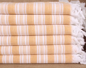 Gift For The Home, Boyfriend Gift, 40x71 Inches Mustard Cotton Towel, Bachelorette Party Gifts Bridesmaids, Bachelorette Party Favors Beach,