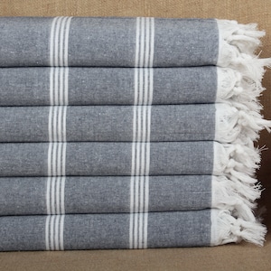 Organic Beach Towel, Organic Cotton Towels, Striped Towel, 30x69 Inches Bachelorette Party Gift, Spa Peshtemal, Travel Towel,