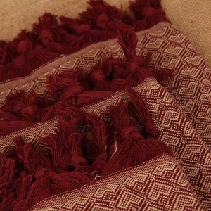 Custom Blanket, Picnic Blanket, Burgundy Throw, Heart Design Blanket, 75x87 Inches Turkish Blanket, Pilates Throw, Designer Blanket, image 8