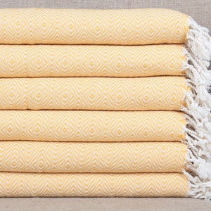 Kitchen Towel, Turkish Tea Towels, Mustard Diamond Peshkir, 18x36 Inches Monogrammed Towel, Tea Dishcloth, Fitness Peshkir, Organic Peshkir,
