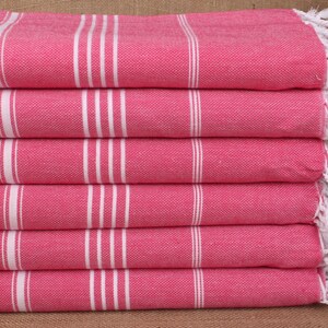 40x71 Inches Dark Fuchsia Cotton Towel, Bridesmaid Gift Towel, Wedding Gift, Personalized Towel, Baby Boy Gift, Striped Towel, Gym Towel,