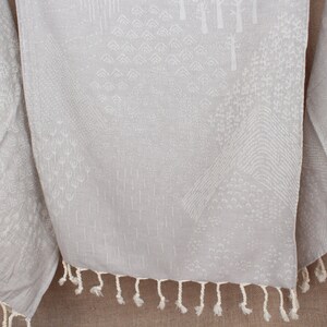 Turkish Tea Towels, Face Towel, Gray Towel, Mountain Dishcloth, Patterned Napkin, Plants Napkin, and Washcloth, 18x36 Inches Trees Towel