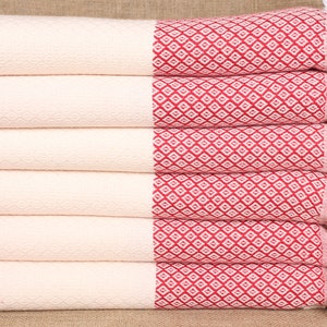 Personalized Beach Towel, Monogrammed Beach Towel, Red Towel, Diamond Towel, 36x71 Inches Wedding Gift Ideas, Fouta Towel,