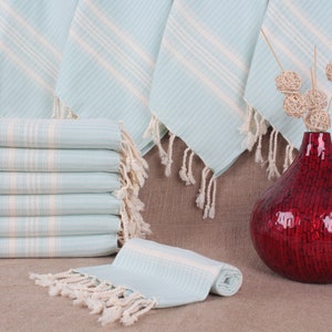 Face Towel, Turkish Towel, Kitchen Towel, Striped Washcloth, 18x40 Inches Cotton Towel, Bridesmaid Gift, Bath Decor Peshkir,