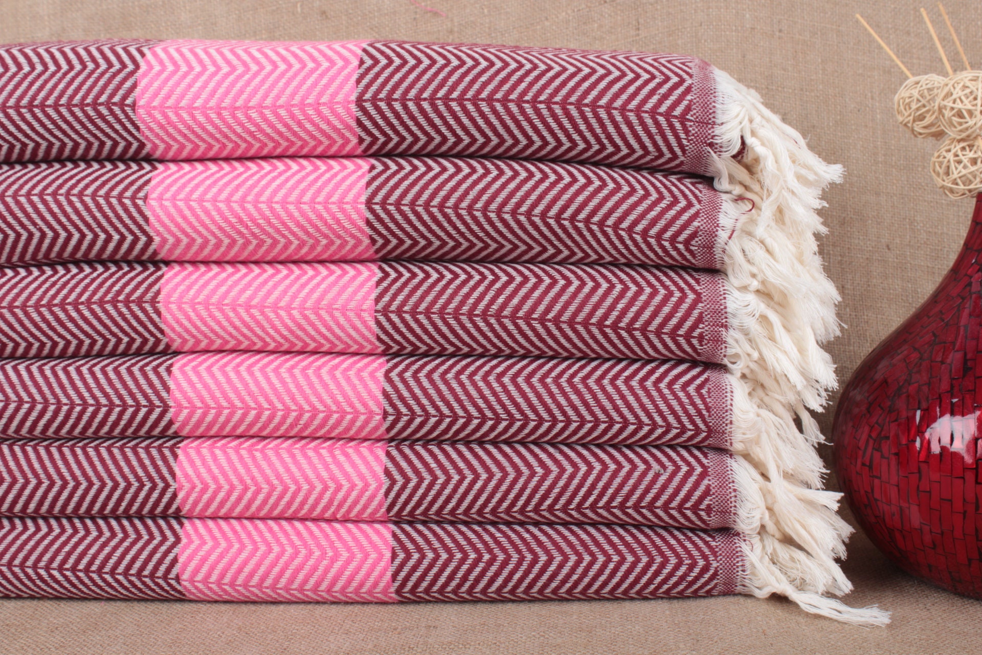 Turkish Bedspread, Turkish Throw Blanket, Chevron Bedcover, 79x83 Inches Couch Cover, Gift Throw, Oversize Blanket, Turkey Blanket,