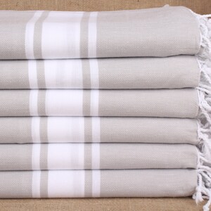 40x71 Inches Light Gray Cotton Towel, Boyfriend Gift, Personalized Gifts, Gift For Her, Bridesmaid Gifts Personalized,