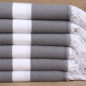 Turkish Towels Beach, Monogram Beach Towel, Dark Gray Towel, Diamond Towel, 40x71 Inches Beach Towel Bulk, Spa Towel, Hammam Towel,