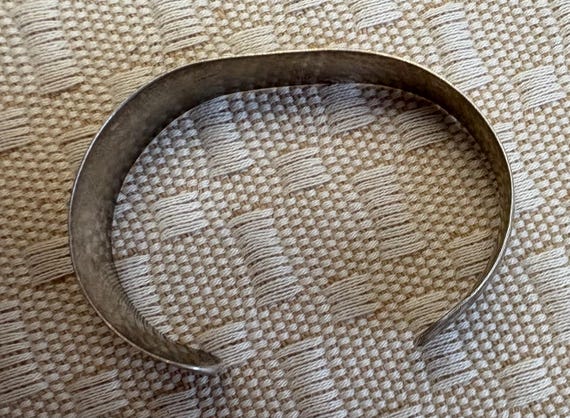 Sterling hammered cuff bracket - image 3