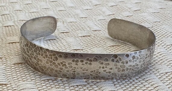 Sterling hammered cuff bracket - image 1