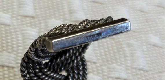 Sterling twisted rope cuff bracket