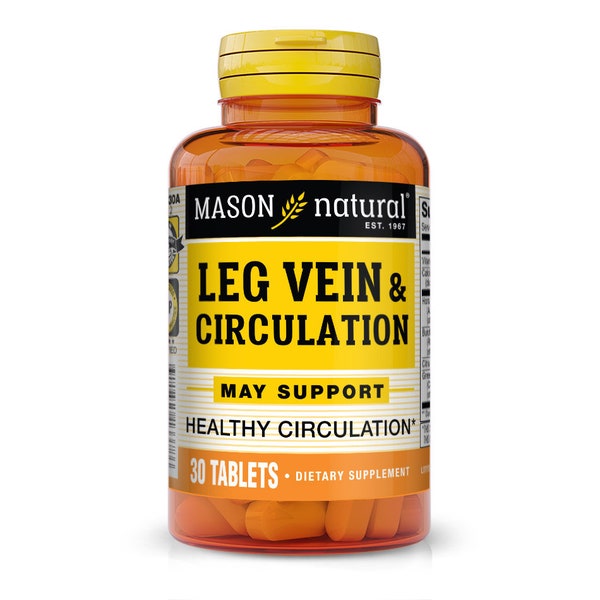 Mason Natural Leg Vein & Circulation Formula with Horse Chesnut, Butchers Broom and Green Tea - Supports Healthy Circulation May Reduce