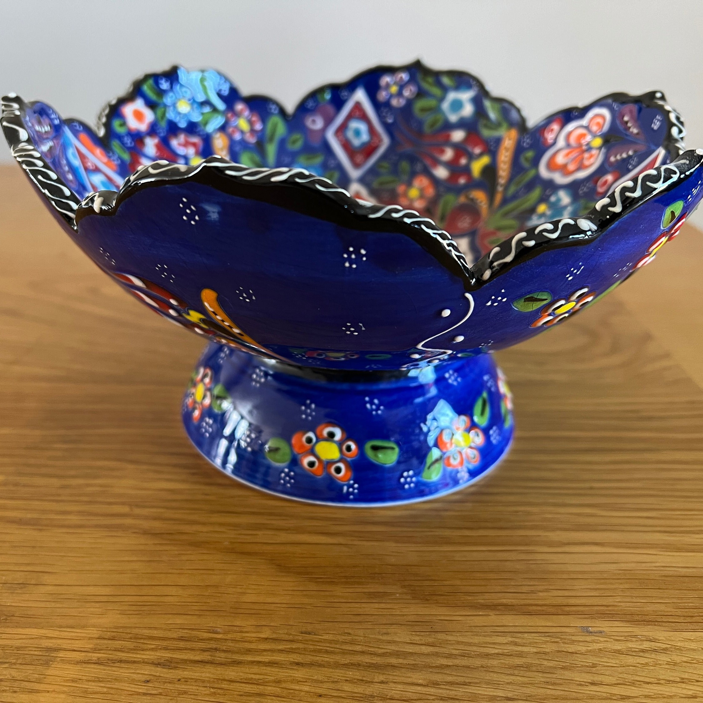 Hand Painted Ceramic Bowls, Traditional Decorative Bowls, Turkish Bohemian Vintage Retro Floral