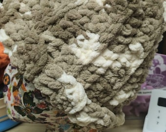 Brown cow print hat