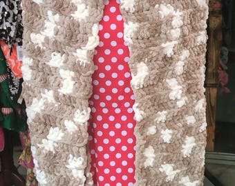 Brown cow print scarf