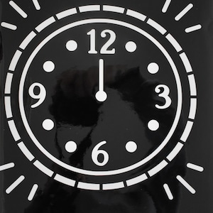 26cm Sq Nieuwjaar 2023 Midnight Clock sterke 3-delige kwaliteit vinyl kleefstof achter stencil ramen auto sticker spiegel glas gifting craft