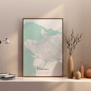 Carte minimale de Vancouver, Colombie-Britannique