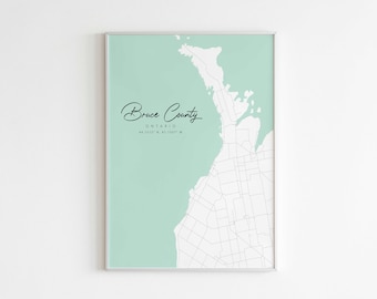 Bruce County, Ontario Minimal Map