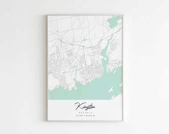 Kingston, Ontario Minimal Map