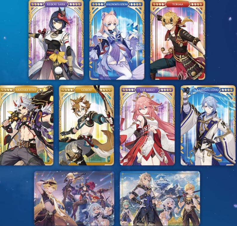 Genshin Impact TCG Metal Card Pack BANDAI Series 2 Etsy UK