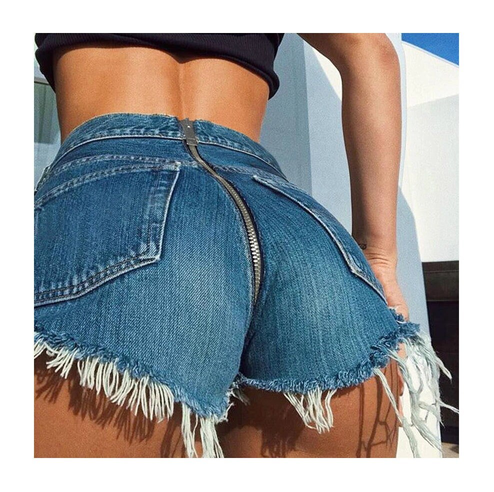 frayed denim booty shorts