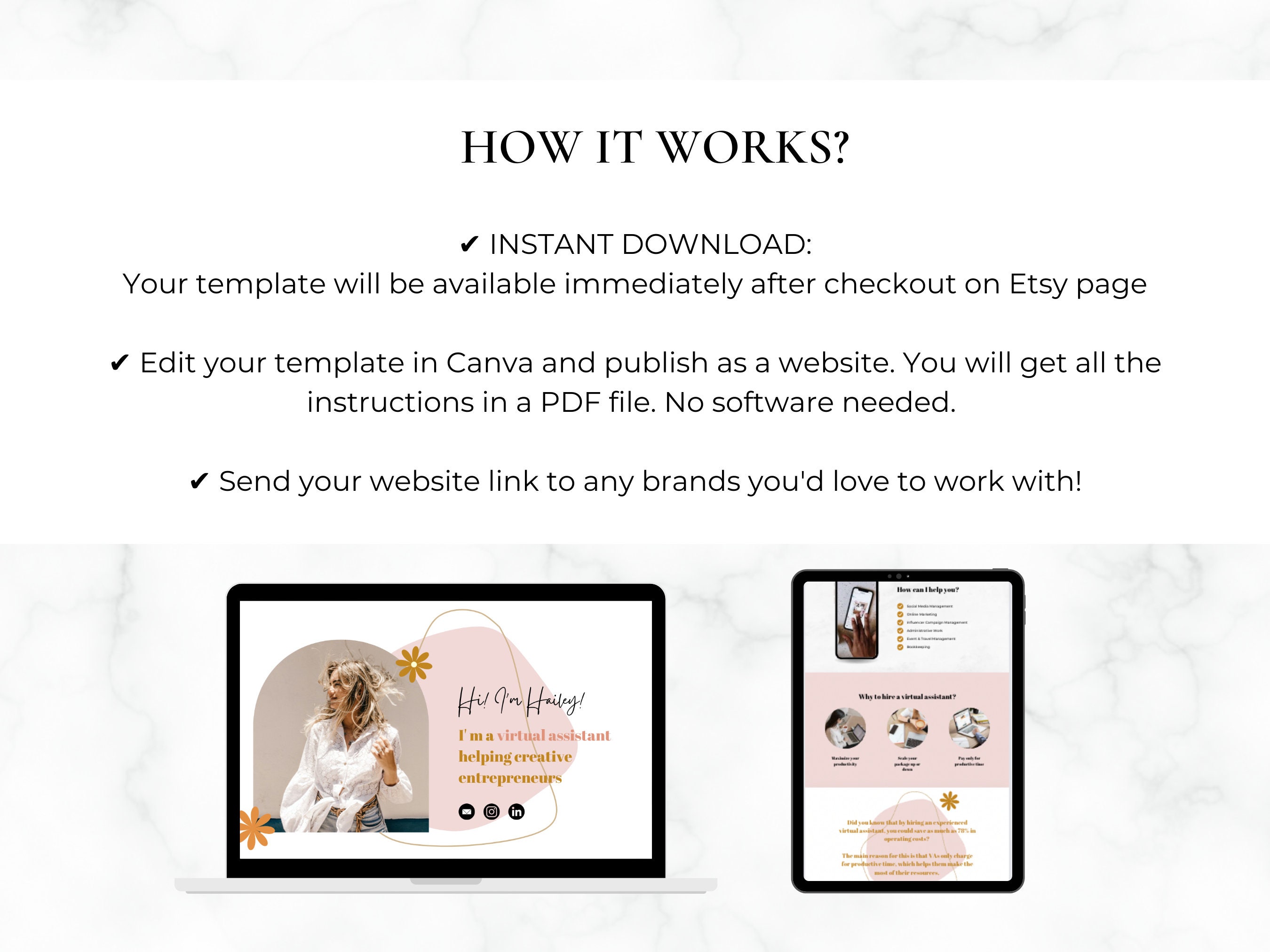 Canva Website for Virtual Assistants | Virtual Assistant Website ...