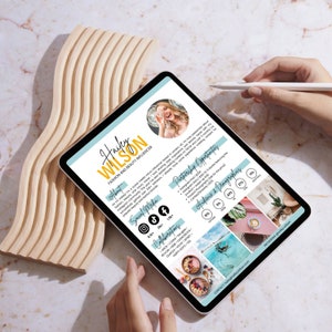 Influencer Media Kit Template Canva | Instagram Media Kit | Influencer Rate Sheet Template | Social Media Kit | Blogger Press Kit
