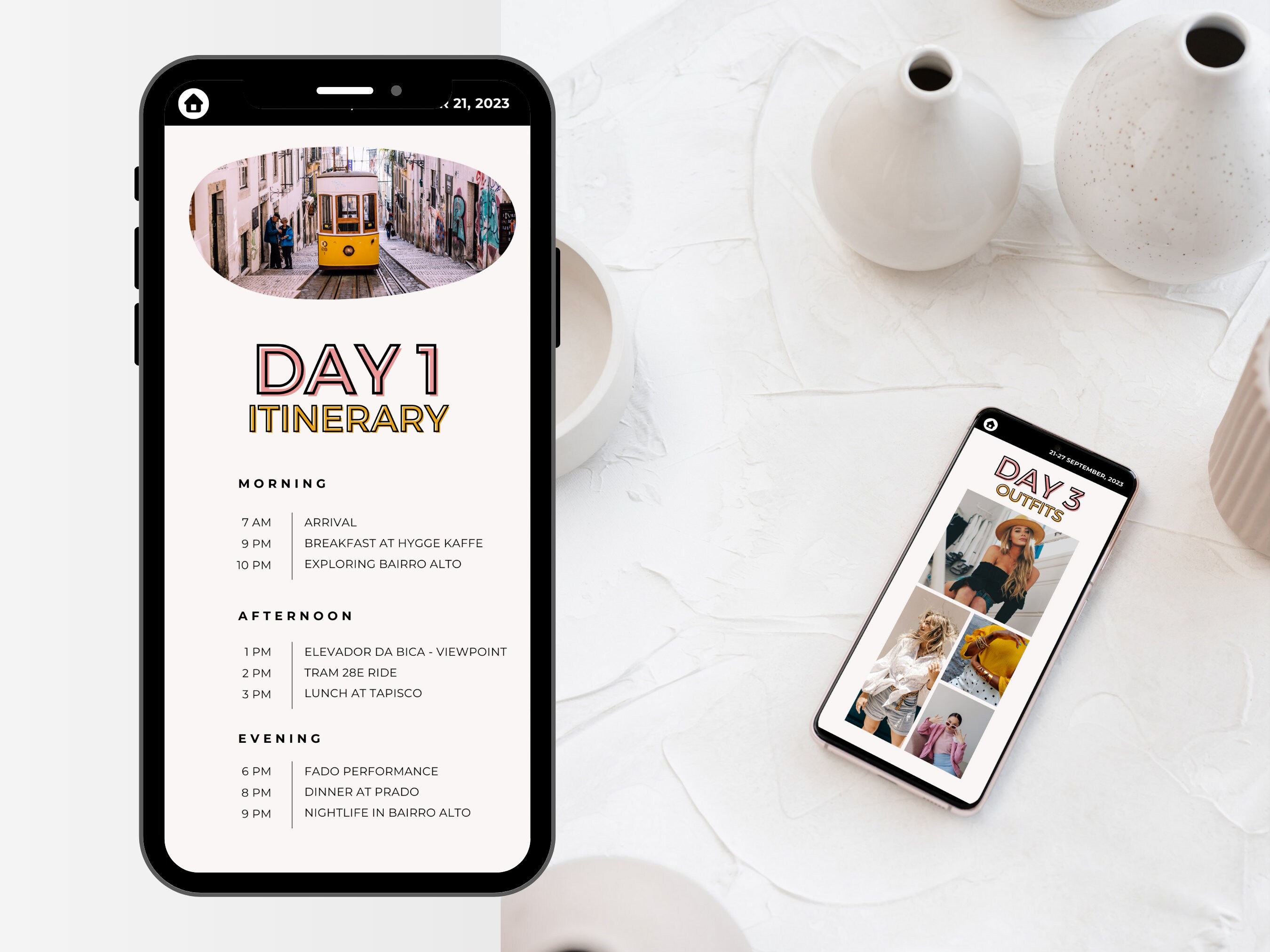 Travel Itinerary Mobile Template | Editable Digital Travel Itinerary ...